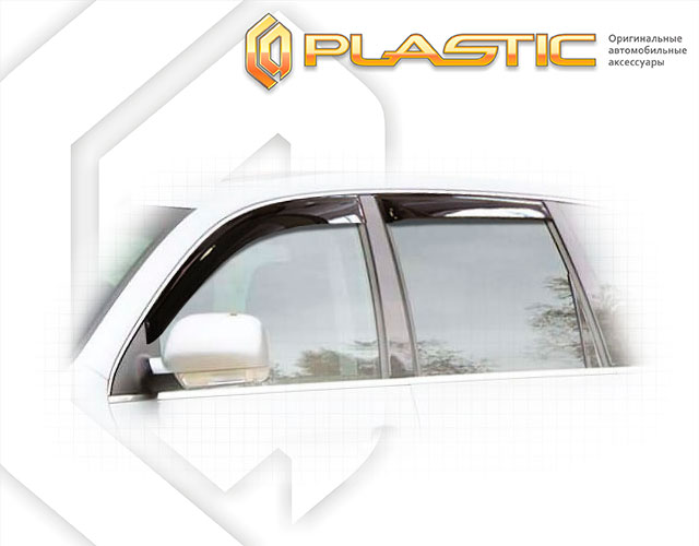 Ветровики дверей Classic полупрозрачный Volkswagen Touareg  2002-2006 СА Пластик