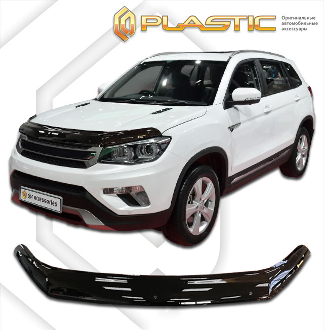 Дефлектор капота Classic черный Changan CS75  2015-н.в. СА Пластик