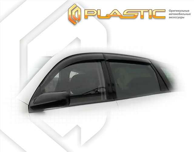 Ветровики дверей Classic полупрозрачный Pontiac Vibe  2008-2010 СА Пластик
