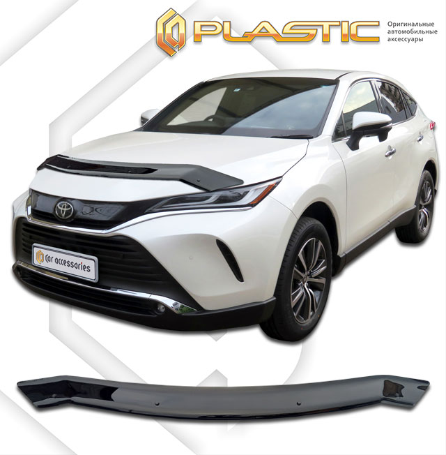 Дефлектор капота Classic черный Toyota Harrier  2020-н.в. СА Пластик