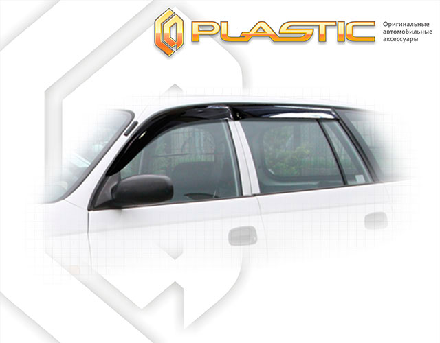 Ветровики дверей Classic полупрозрачный Toyota Caldina  1992-1997 СА Пластик