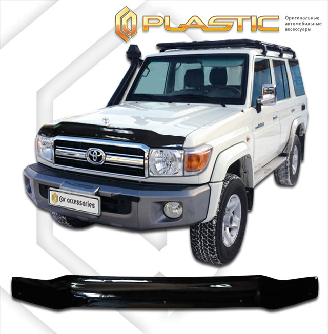 Дефлектор капота Classic черный Toyota Land Cruiser 5d 2007 СА Пластик