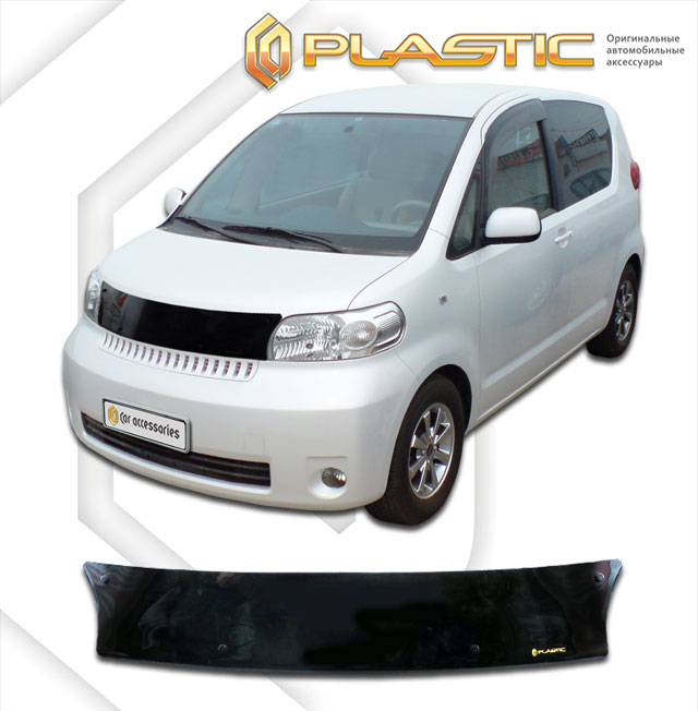 Дефлектор капота Classic черный Toyota Porte  2004-2012 СА Пластик