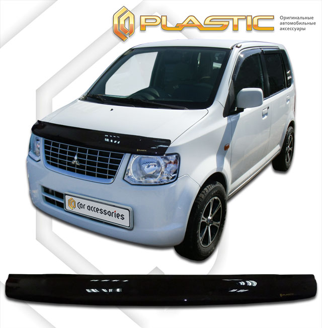 Дефлектор капота Classic черный Mitsubishi eK-Wagon  2006–2013 СА Пластик