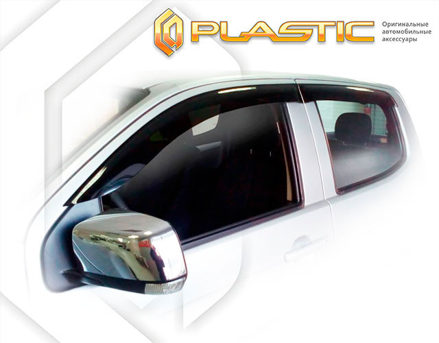 Ветровики дверей Classic полупрозрачный Isuzu D-max Double Cab 2019-н.в. СА Пластик