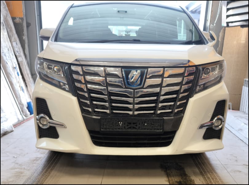 Утеплитель радиатора кожаный Toyota Alphard (H30) гибрид 2017 - 2022 №2