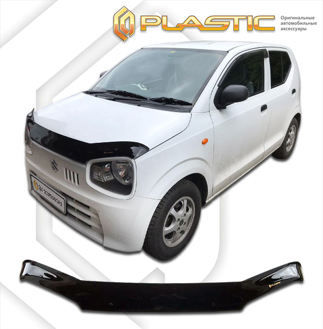 Дефлектор капота Classic черный Suzuki Alto 8 поколение 2015–н.в.   СА Пластик
