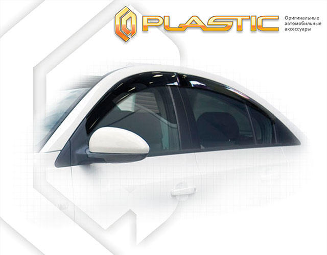 Ветровики дверей Classic полупрозрачный Chevrolet Cruze седан 2009–н.в. СА Пластик