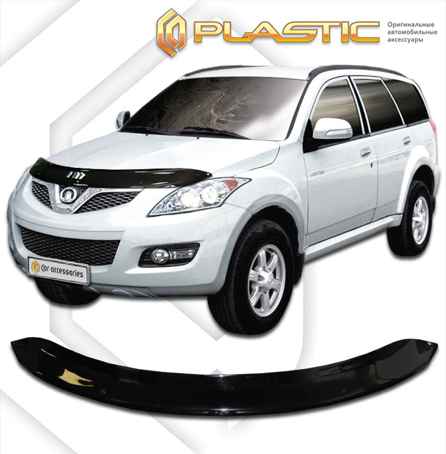 Дефлектор капота Classic черный Great Wall Hover H5  2011–н.в. СА Пластик