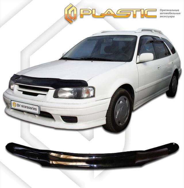 Дефлектор капота Classic черный Toyota Sprinter Carib  1997-2001 СА Пластик