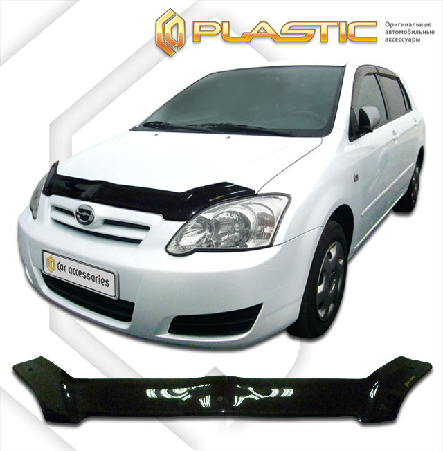 Дефлектор капота Classic черный Toyota Corolla хэтчбэк 2004-2007 СА Пластик