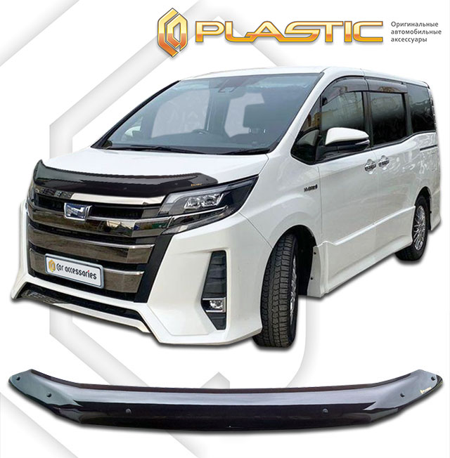 Дефлектор капота Toyota Noah 80 / 85  рестайлинг 2017-2021 черный