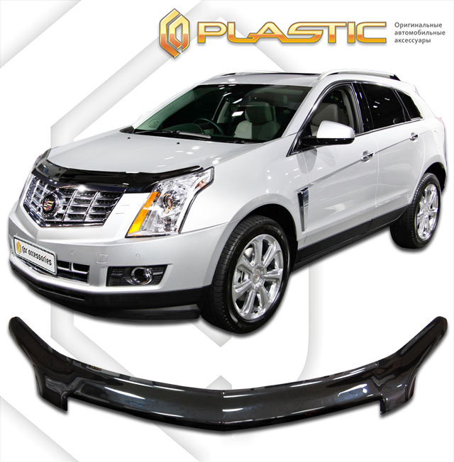 Дефлектор капота (exclusive) Classic черный Cadillac SRX  2009–н.в. СА Пластик