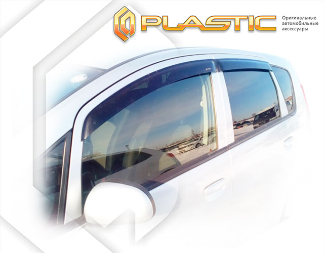 Ветровики дверей Classic полупрозрачный Mitsubishi Colt  2006-2012 СА Пластик