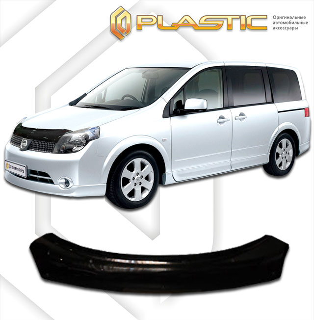Дефлектор капота Classic черный Nissan Lafesta  2004-2007 СА Пластик