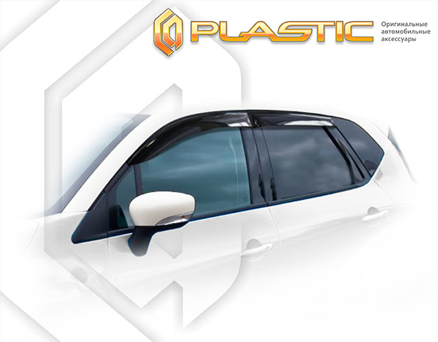 Ветровики дверей Classic полупрозрачный Renault Kaptur  2016–н.в. СА Пластик