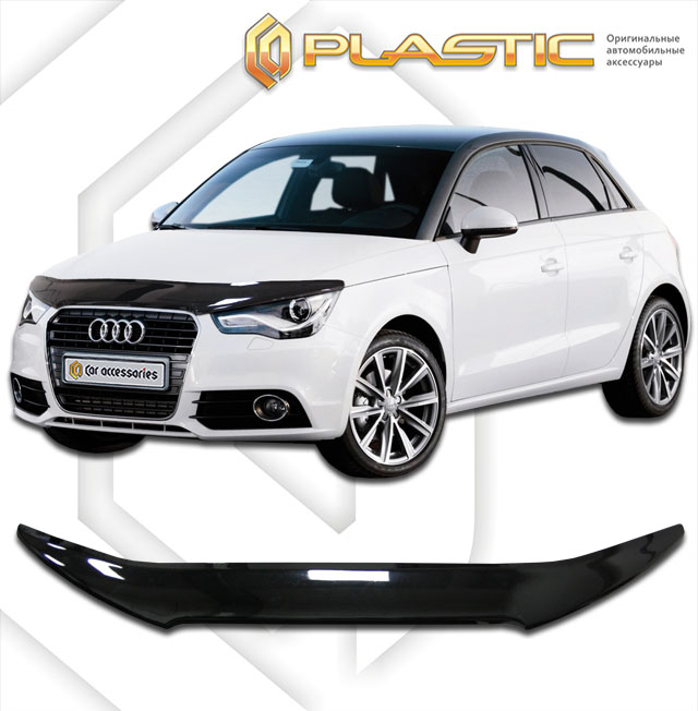 Дефлектор капота Classic черный Audi A1  2010–н.в. СА Пластик