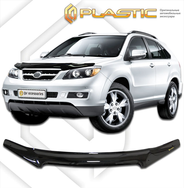 Дефлектор капота Classic черный BYD S6  2011–н.в. СА Пластик