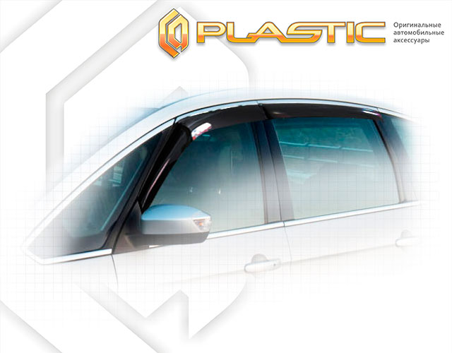 Ветровики дверей Classic полупрозрачный Ford S-MAX  2011–2015 СА Пластик