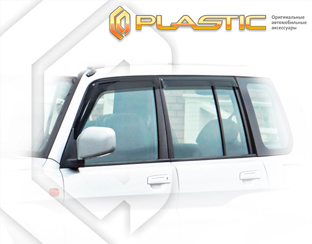 Ветровики дверей Classic полупрозрачный Mitsubishi Pajero IO  1998-2007 СА Пластик