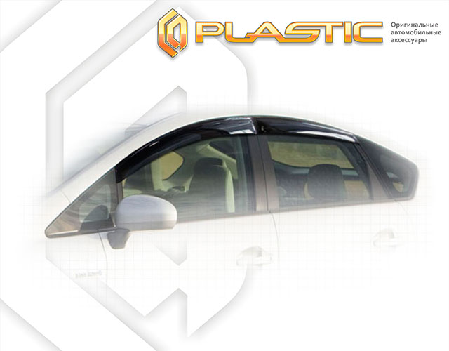 Ветровики дверей Classic полупрозрачный Toyota Prius  2009–2016 СА Пластик