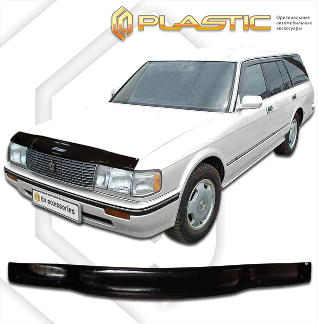 Дефлектор капота Classic черный Toyota Crown wagon 1998 СА Пластик