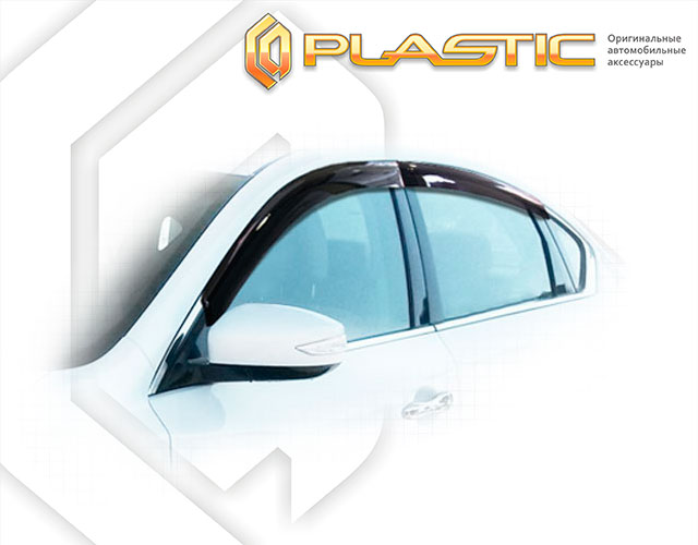 Ветровики дверей Classic полупрозрачный Nissan Teana  2014–н.в. СА Пластик