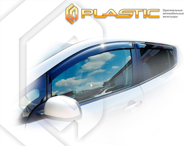 Ветровики дверей Classic полупрозрачный Nissan Leaf  2009-2017 СА Пластик