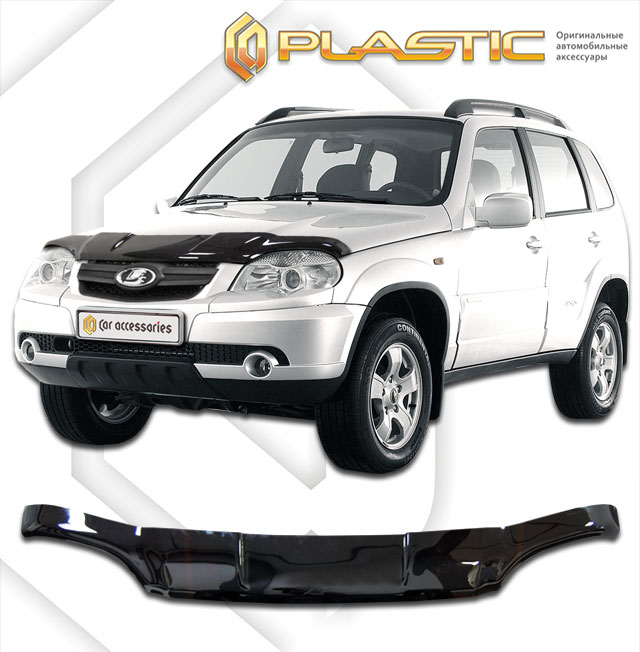 Дефлектор капота Classic черный ВАЗ Lada Niva  2020–2021 СА Пластик