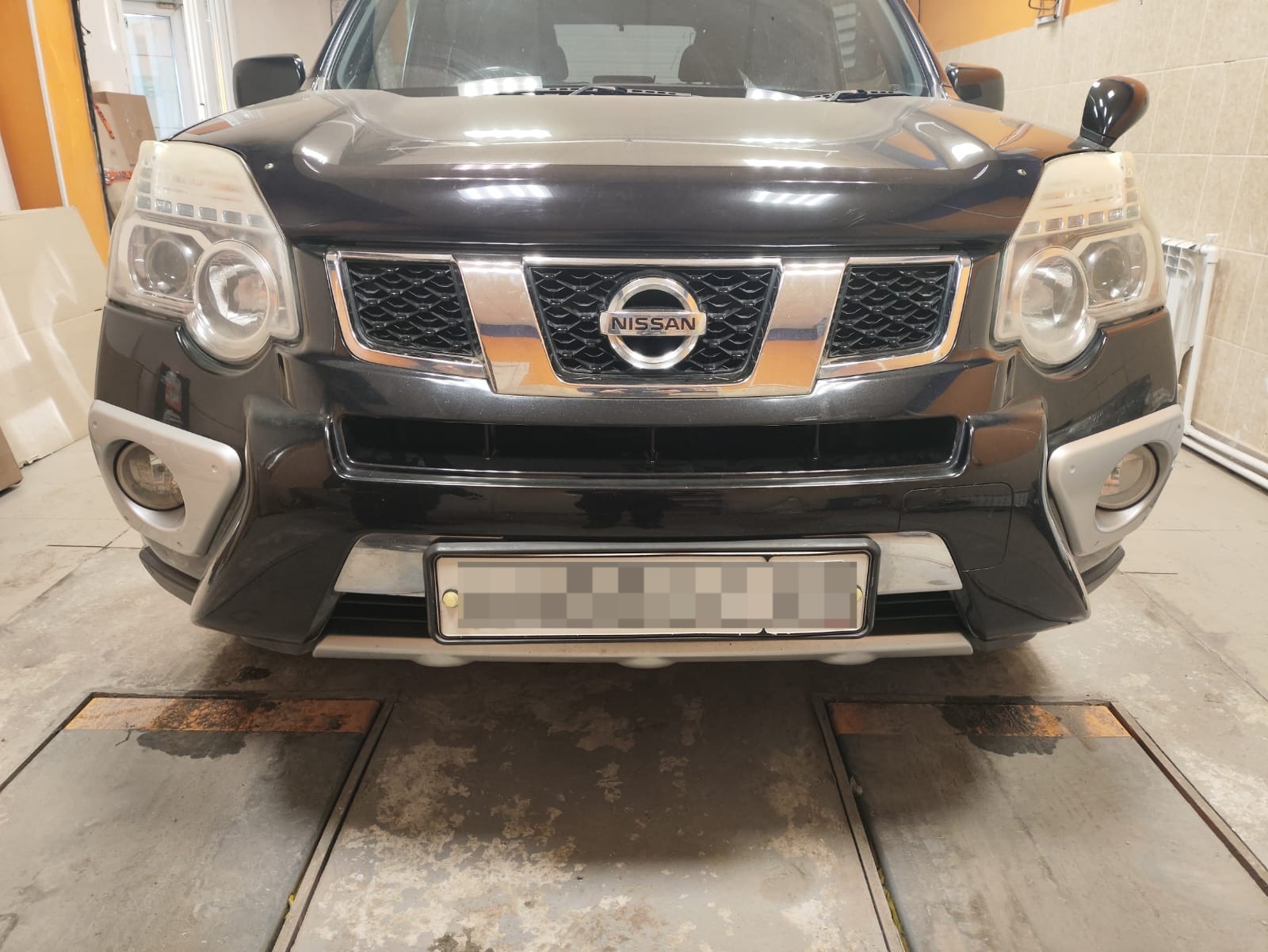Утеплитель радиатора кожаный Nissan X-Trail T31 2010 - 2015 5 частей