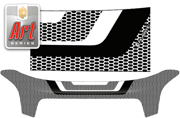 Дефлектор капота Серия "Art" серебро Toyota Rush  2006–2008 СА Пластик