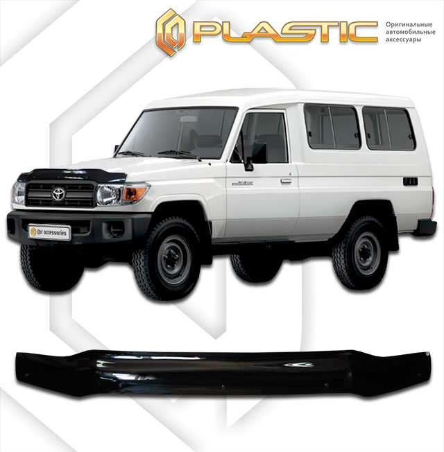 Дефлектор капота Classic черный Toyota Land Cruiser  2010 СА Пластик