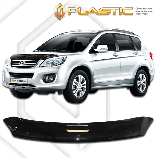 Дефлектор капота Classic черный Great Wall Hover H6  2011–н.в. СА Пластик