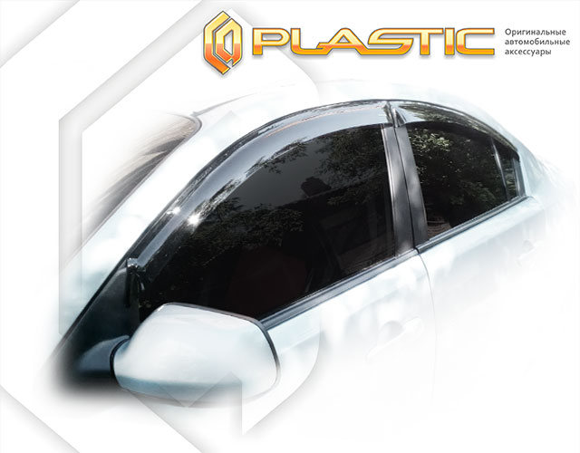 Ветровики дверей Classic полупрозрачный Mazda Axela седан 2004-2009 СА Пластик