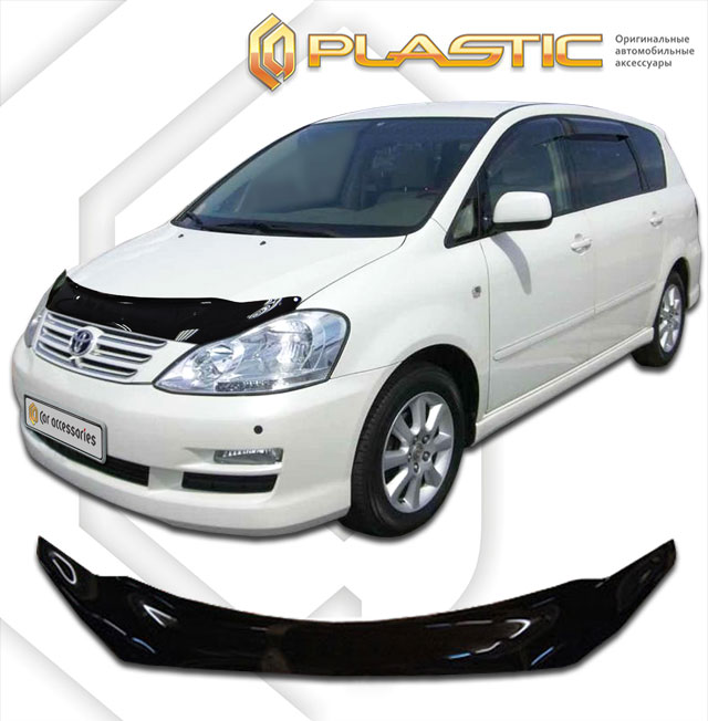 Дефлектор капота Classic черный Toyota Avensis Verso  2004 СА Пластик