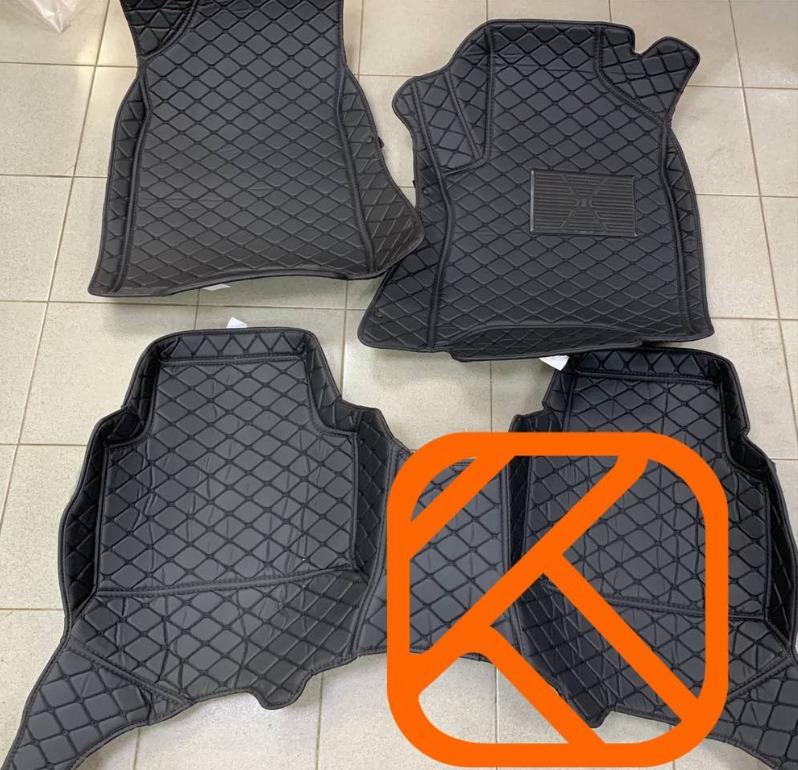 Кожаные коврики в салон 3D Toyota C-HR правый руль (гибрид)