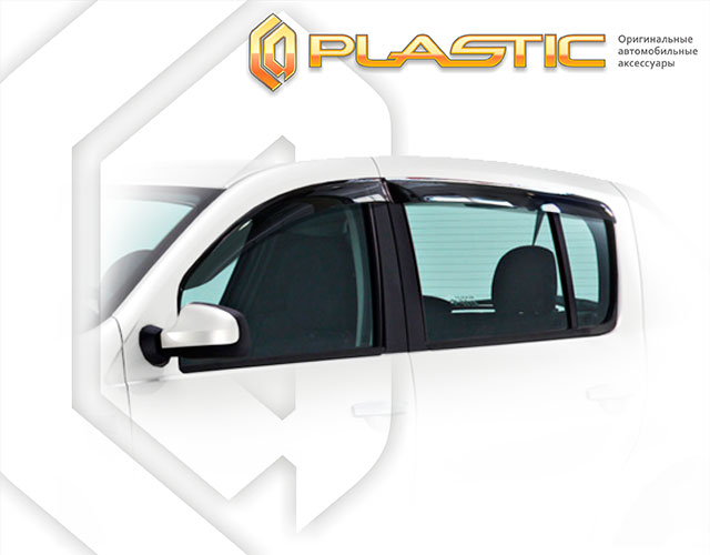 Ветровики дверей Classic полупрозрачный Renault Sandero Stepway  2014–н.в.  СА Пластик