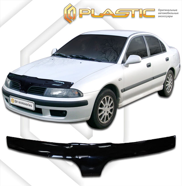 Дефлектор капота Classic черный Mitsubishi Carisma  1999 СА Пластик