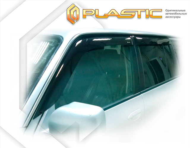 Ветровики дверей Classic полупрозрачный Nissan Safari  2005-2007 СА Пластик