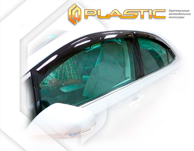 Ветровики дверей Classic полупрозрачный Toyota Sai  2009-2013 СА Пластик