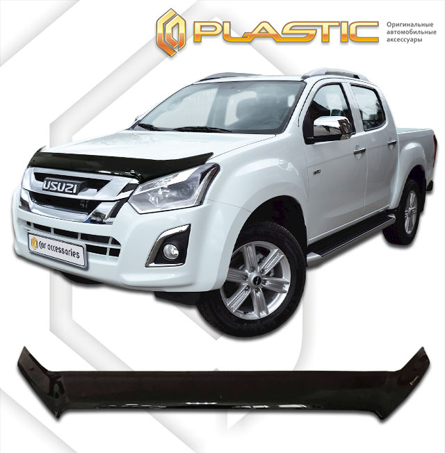 Дефлектор капота Classic черный Isuzu D-max Double Cab 2019-н.в. СА Пластик