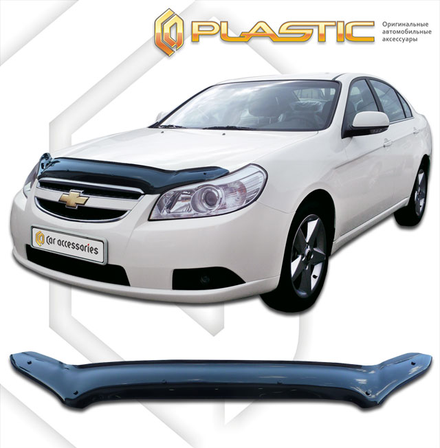 Дефлектор капота Classic черный Chevrolet Epica  2006-2012 СА Пластик