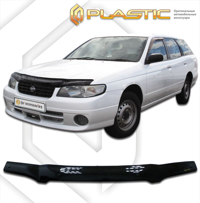 Дефлектор капота Classic черный Nissan Avenir  1998-2003 СА Пластик