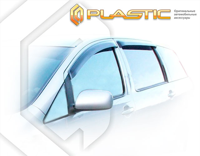 Ветровики дверей Classic полупрозрачный Toyota Wish  2003-2005 СА Пластик