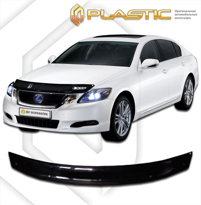 Дефлектор капота Classic черный Lexus GS  2005-2011 СА Пластик