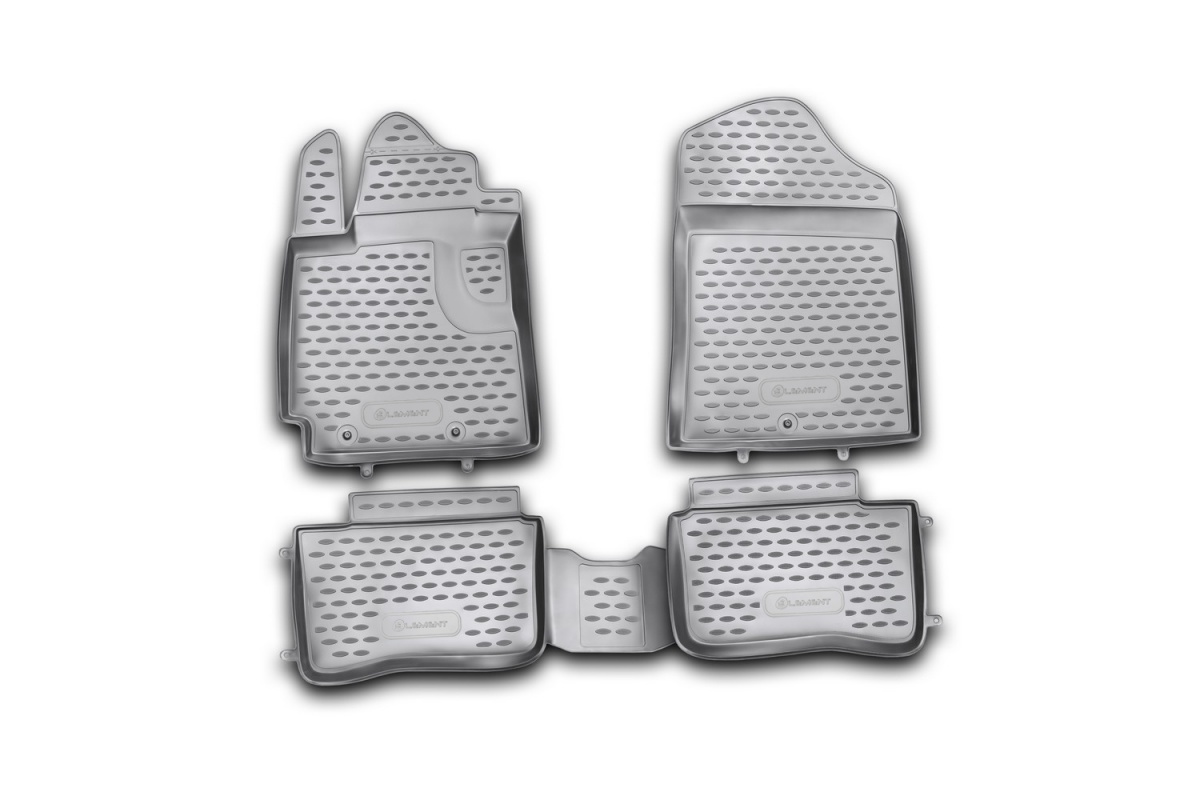 Коврики в салон KIA Picanto, 2011-> 4 шт. (полиуретан)