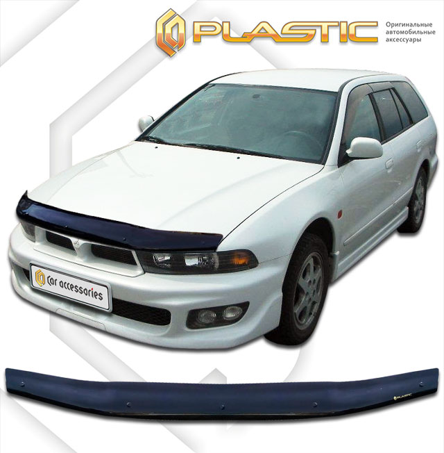 Дефлектор капота Classic черный Mitsubishi Legnum  1996-2002 СА Пластик