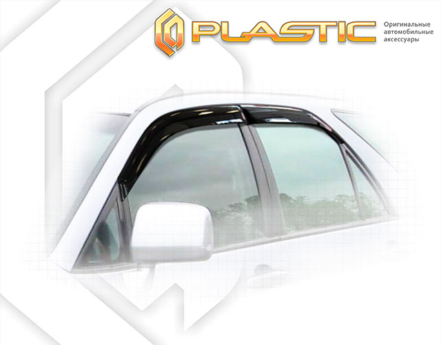 Ветровики дверей Classic полупрозрачный Toyota Harrier  1997-2002 СА Пластик