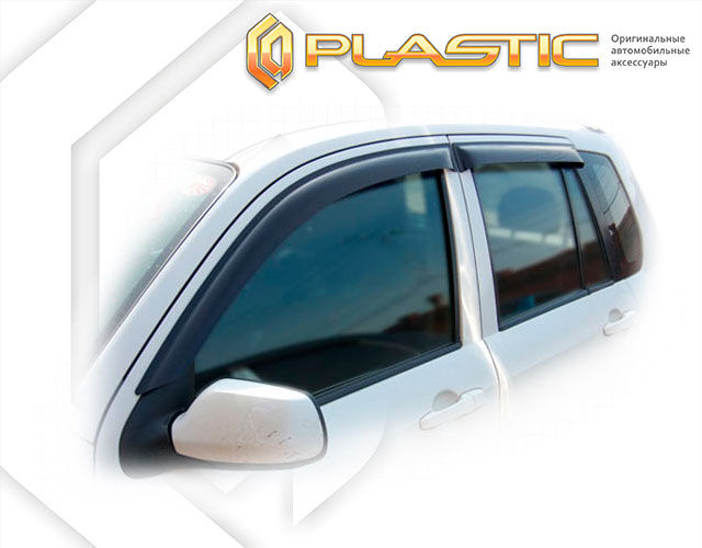 Ветровики дверей Classic полупрозрачный Mazda Demio  2002-2006 СА Пластик