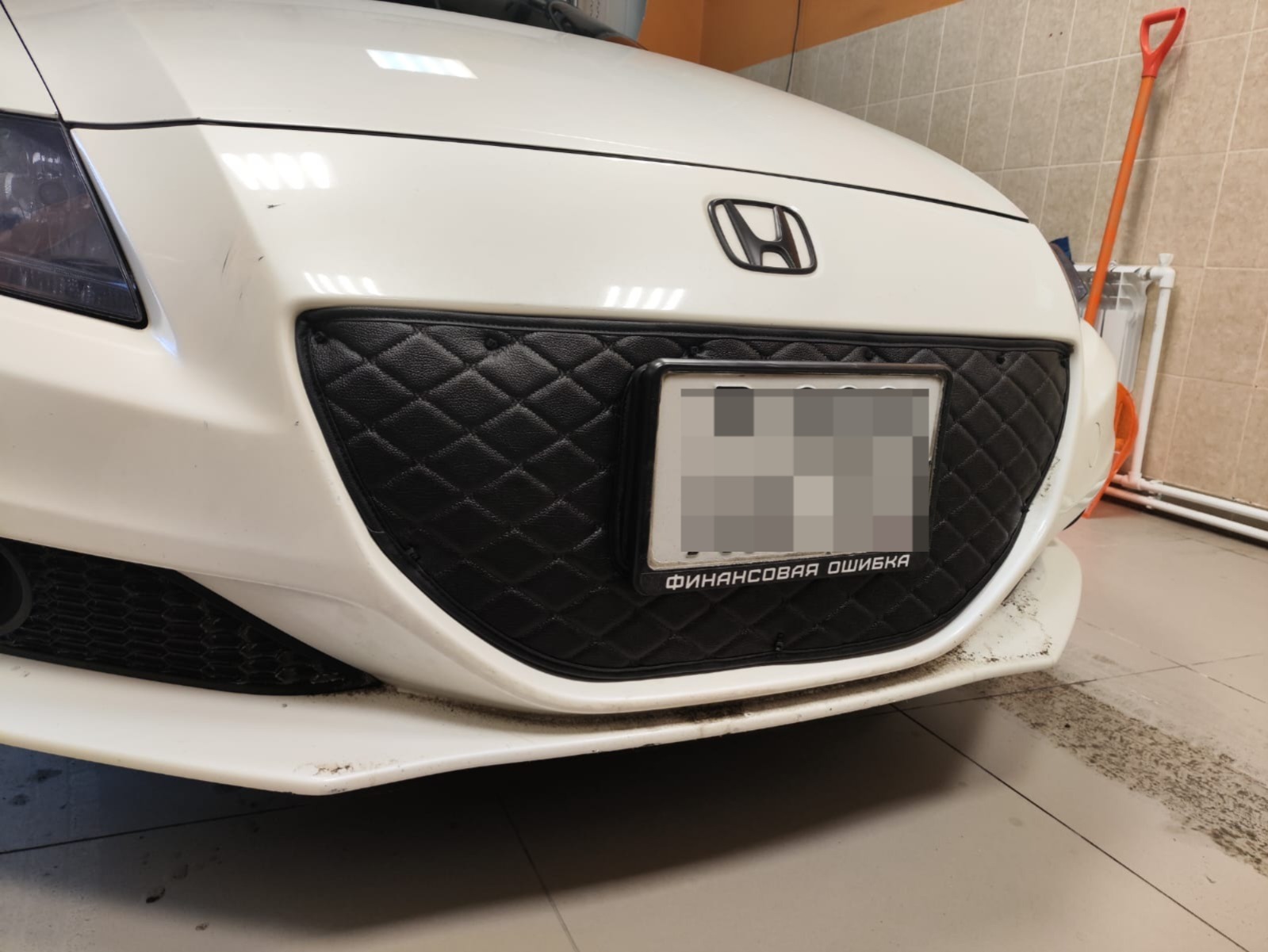 Утеплитель радиатора кожаный Honda CR-Z 2010-2012